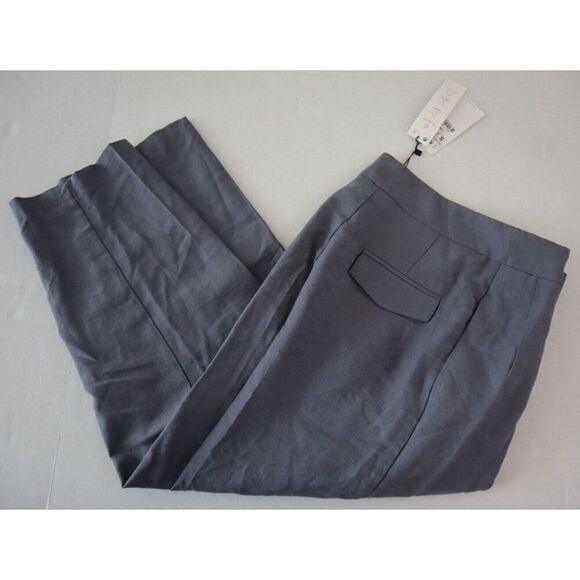 Zara Women's Sz S Gray Pleated Hi-Rise Tapered Cropped Lyocell Dress Pants - Picture 8 of 8